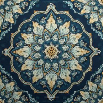 Floral Accentli Mandala Deseni – Kumaşlar için Şık Mandala Motifi