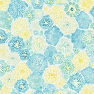 Abstract Luxury Geometric Hexagons: Snowflake Elements Textile Pattern