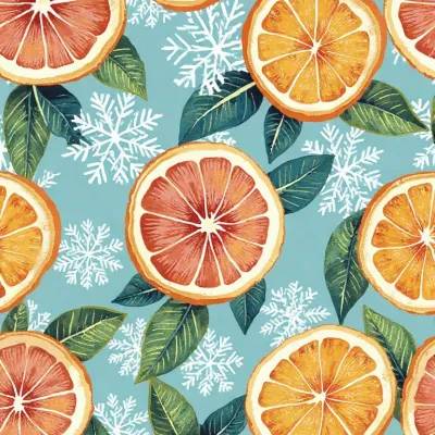 Abstract Luxury Textile Pattern: Snowflake & Hexagon Motif in Cool Aqua Tones