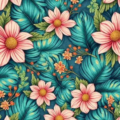 Çiçekli Aksanlı Mandala Deseni – Yaprak Motifi | Tekstil Tasarımı