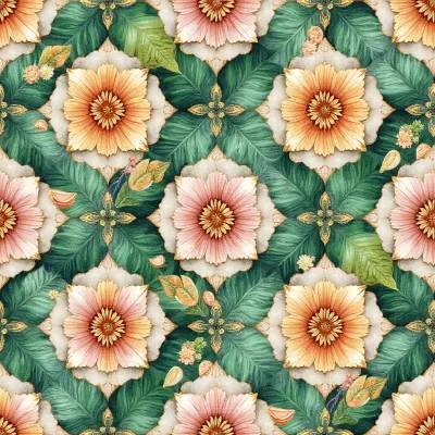 Geometrik Desen ve Çiçek Aksesuarları – Yapraklar, Mandala ve Çiçek Detayları