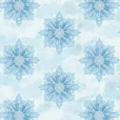 Snowflake Hexagon Pattern - Tischel Textile Collection