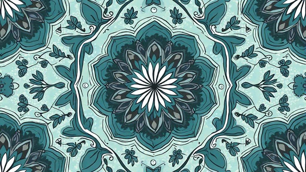 Mandala Floral Pattern: Mandala con Delicados Acentos Florales