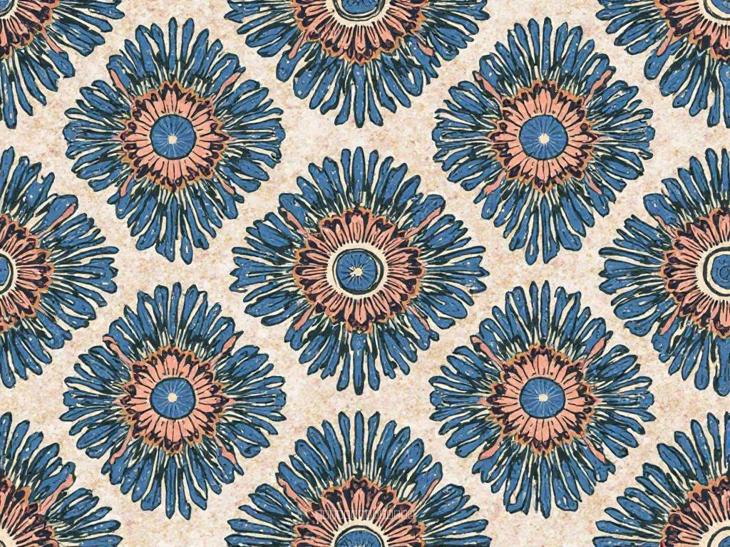 Abstrakt Lüks Mandala Deseni ve Çiçek Detayları • Tekstil Koleksiyonu