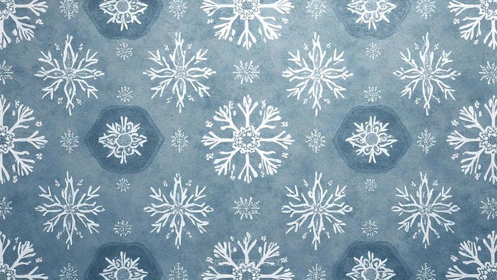 Snowflake & Hexagon Tekstil Deseni: Soğuk Meyilli Kış Motifi