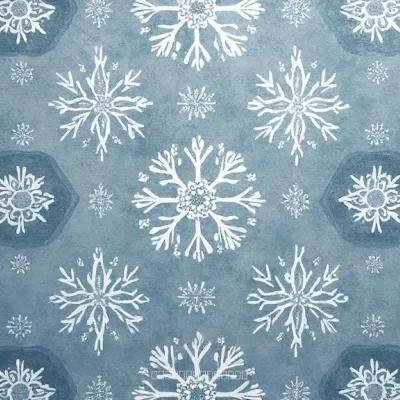 Snowflake & Hexagon Tekstil Deseni: Soğuk Meyilli Kış Motifi