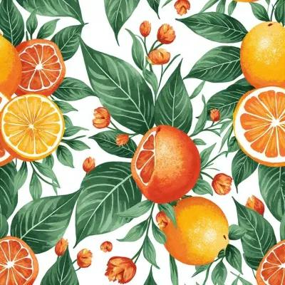 Yapraklar ve Mandala ile Tropikal Canlı Desen – Hafif Tekstil Üretimi