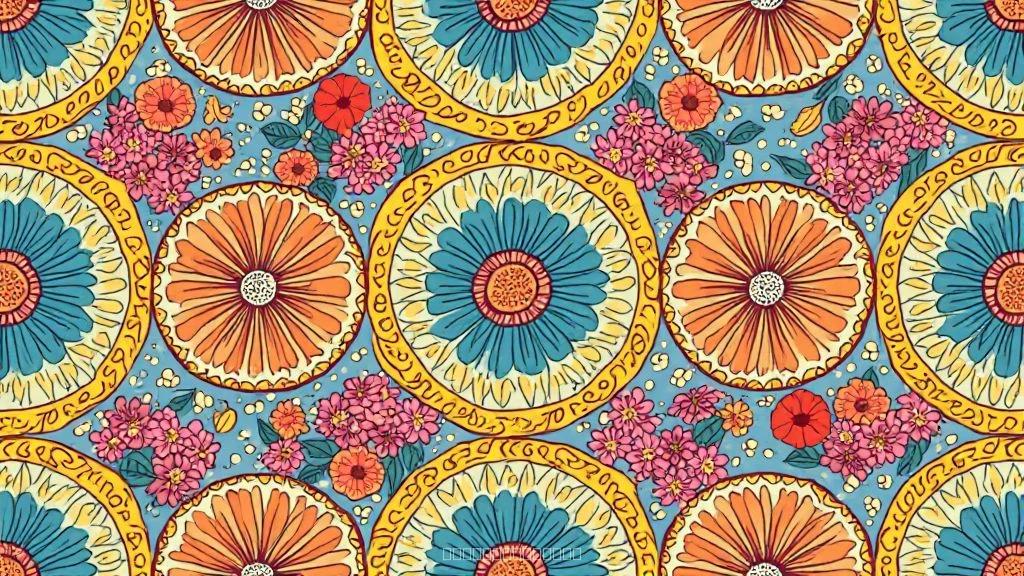 Mandala Kumaş Deseni, Çiçek Motifi ile Abartısız Şıklık